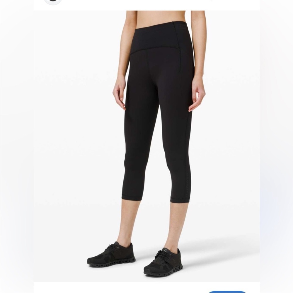 Lululemon Black Run Pace Crop Capri Leggings